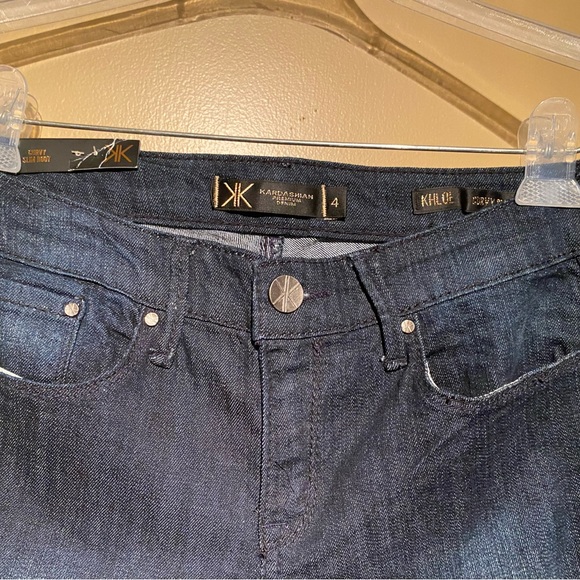 Khloe Kardashian Curvy Slim Boot dark jeans, 4 Tall - Picture 6 of 7